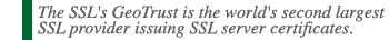 The SSL's GeoTrust is the world's second largest SSL provider issuing SSL server certificates.